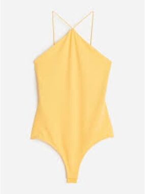 H&M Yellow Spaghetti Strap Bodysuit